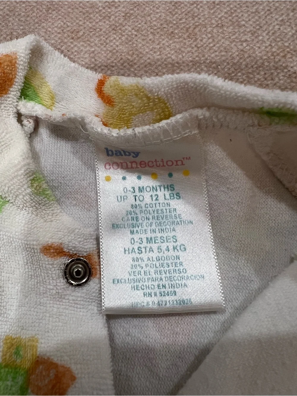 Baby 3 Piece Bundle of 3 Onesies in Size 3 Months Footed Onesies Cozy Bundle